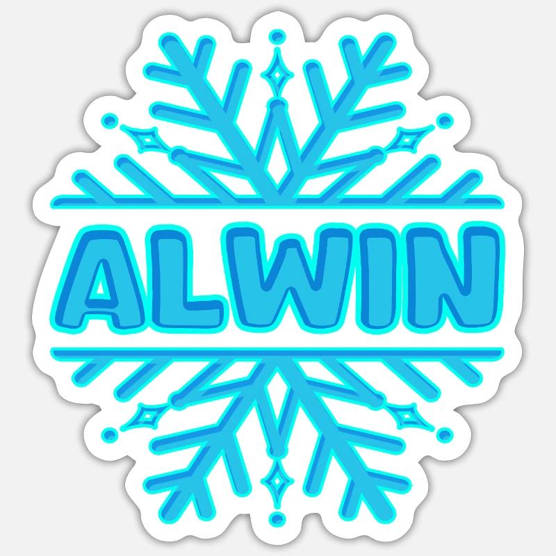 Alwin Alwin - Sticker taille S (10 x 10 cm) - blanc mat