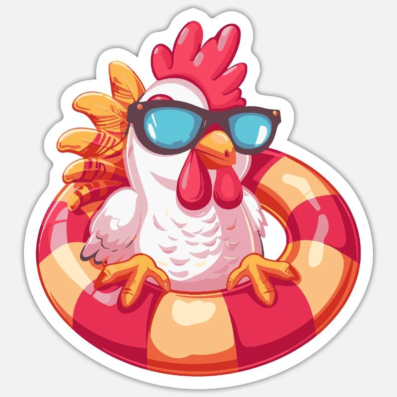 Hahn Comic Cool Sticker Größe S (10 x 10 cm)