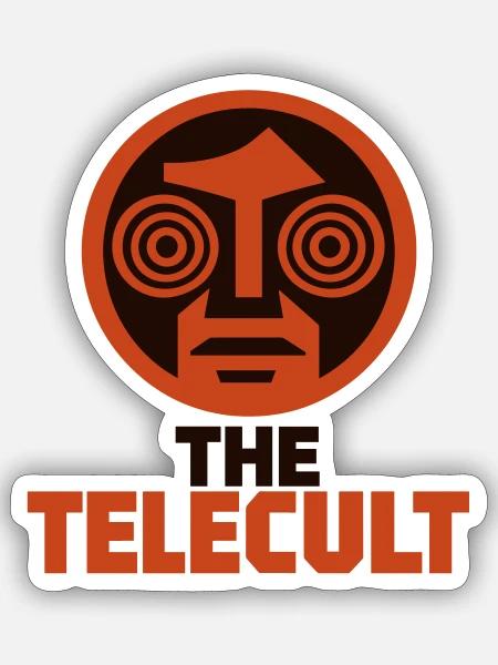 THE TELECULT Hypno - Sticker Größe S (10 x 10 cm) - Mattweiß
