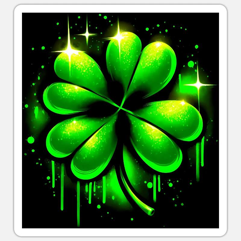 Four-leaf clover Sticker size S (10 x 10 cm)