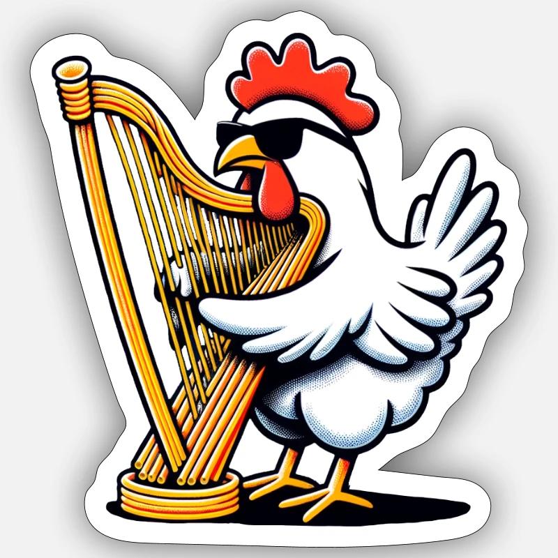 Le céleri Saxy apporte le jazz croquant Sticker taille S (10 x 10 cm)