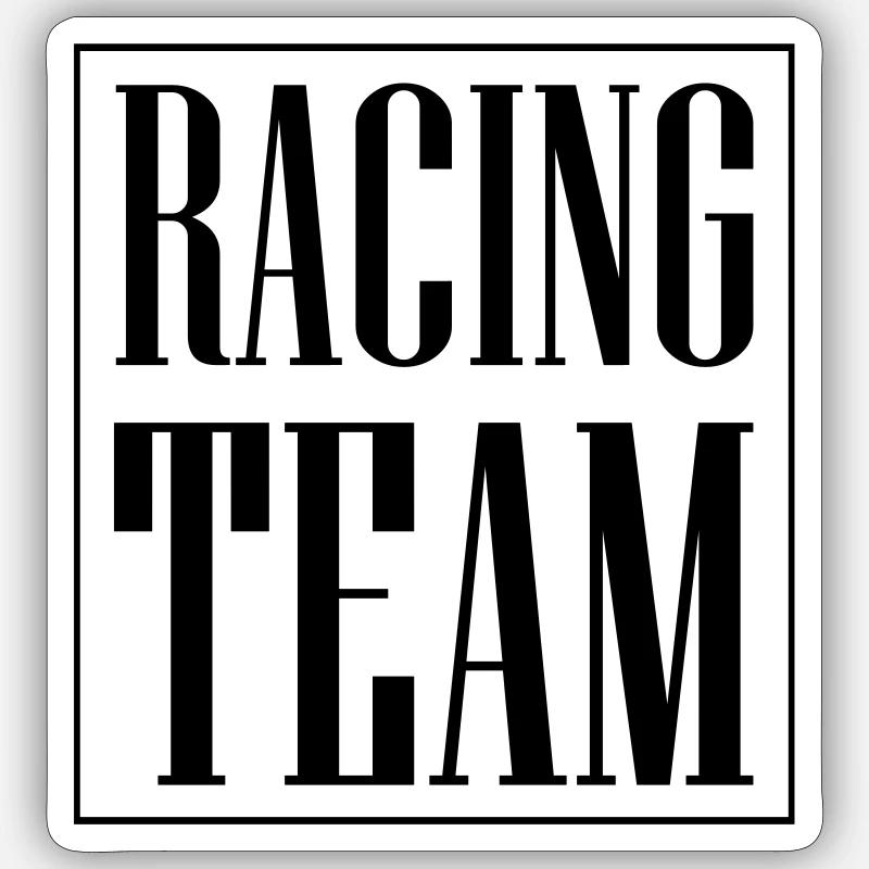 Racing Team - Sticker Größe S (10 x 10 cm) - Mattweiß