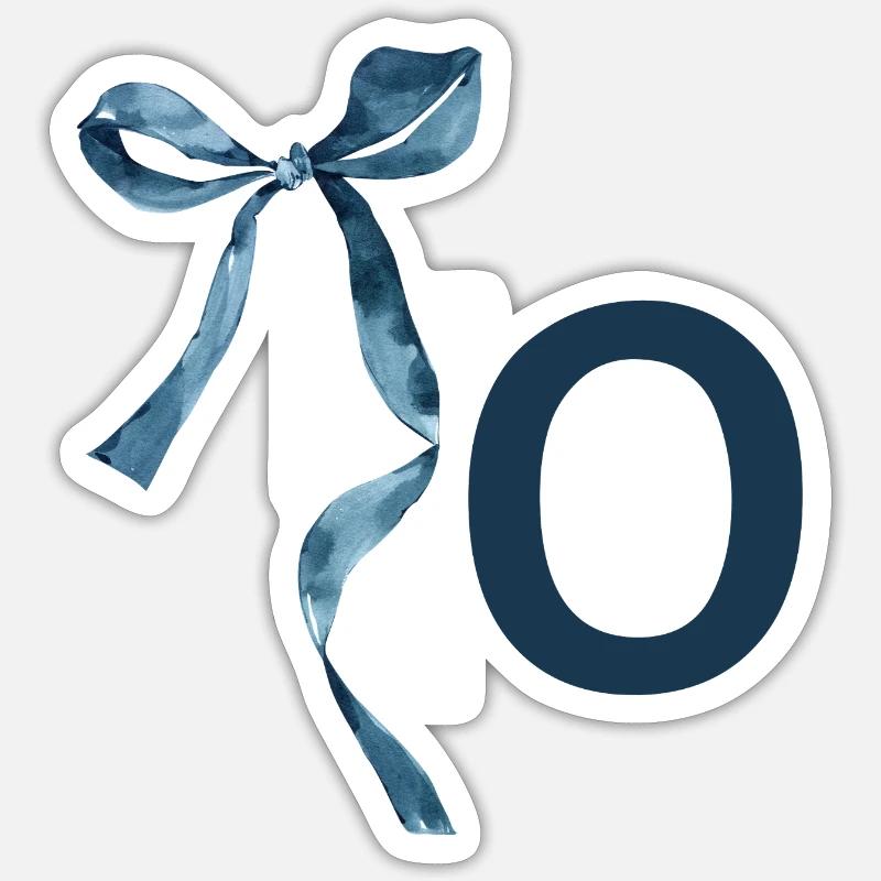 Monogramme o idée cadeau  - Sticker taille S (10 x 10 cm) - blanc mat