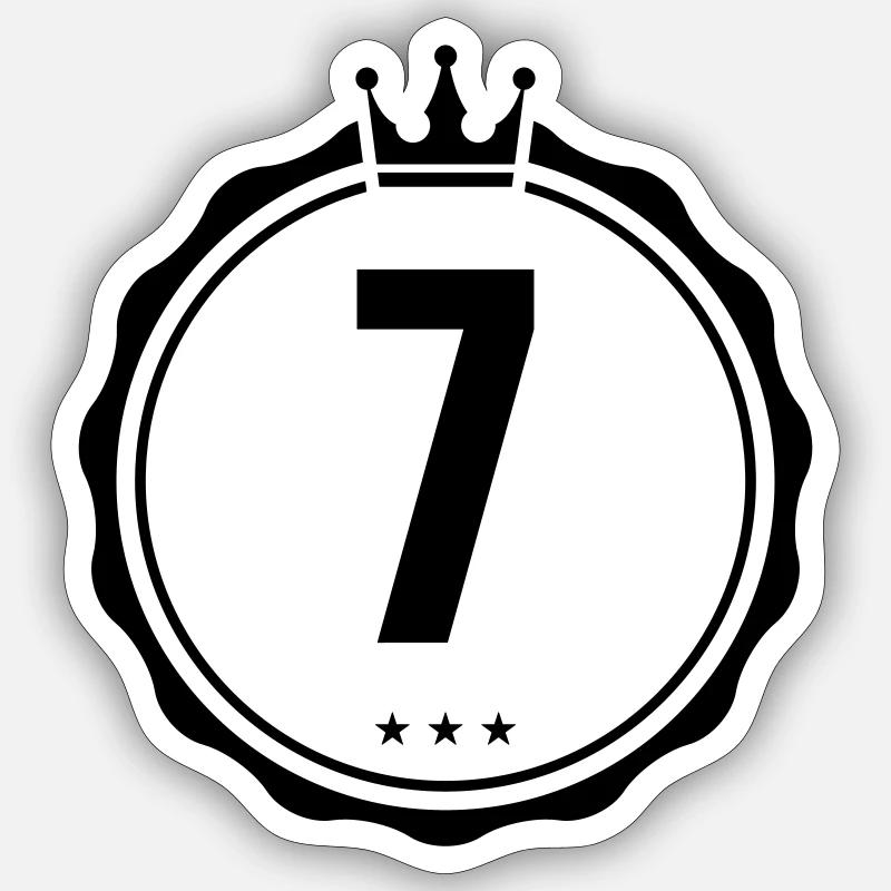 7_wappen_krone - Sticker Größe S (10 x 10 cm) - Mattweiß