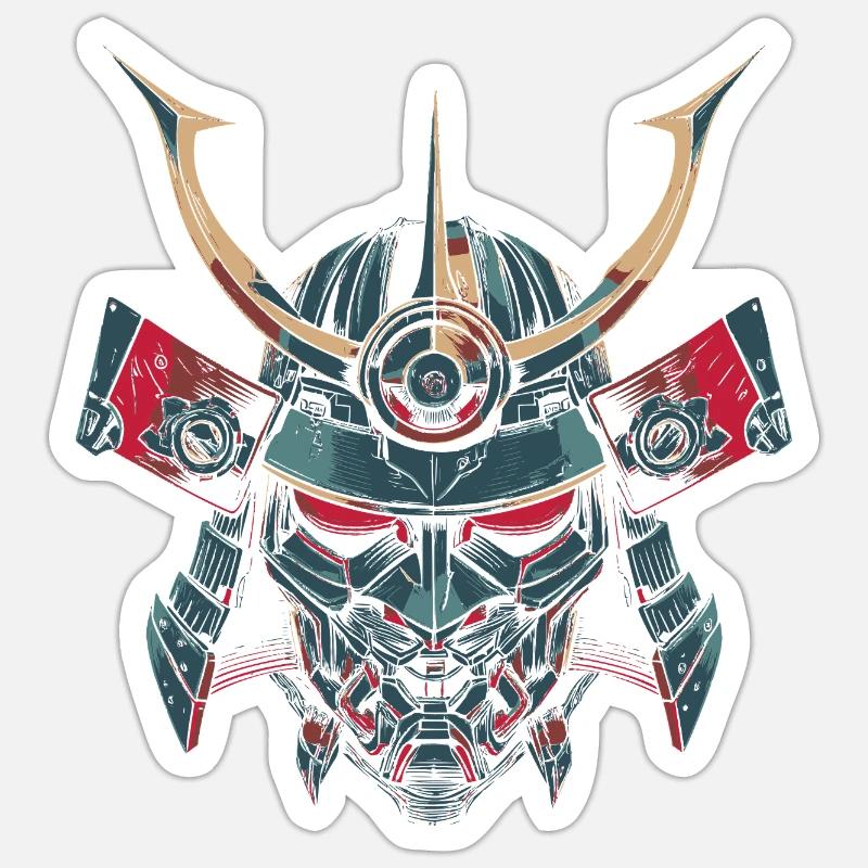 Mech Samurai Sticker size S (10 x 10 cm)