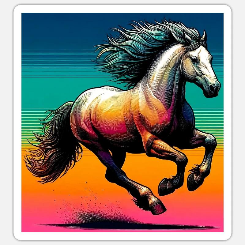 Pferd Sticker Größe S (10 x 10 cm)
