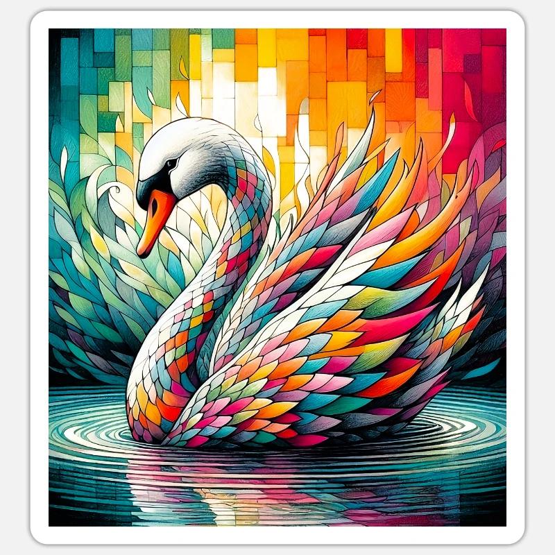 Schwan Sticker Größe S (10 x 10 cm)