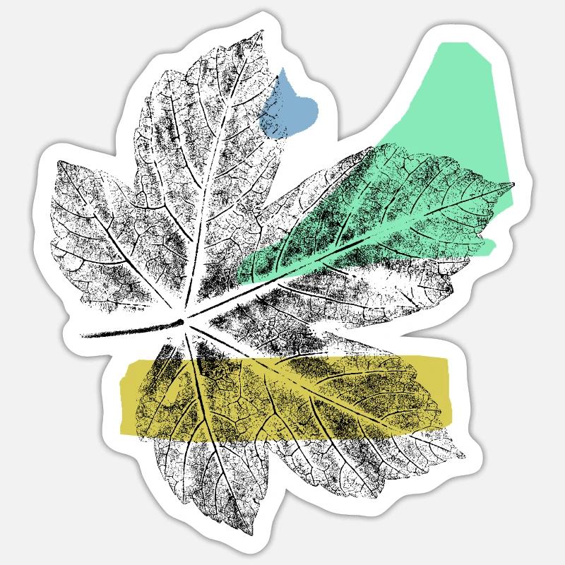 Leaf Maple - Abstrake Art Sticker size S (10 x 10 cm)