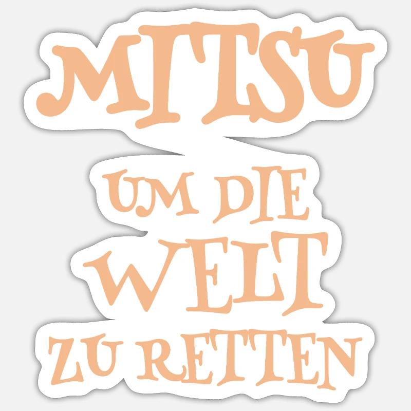 Mitsu - Sticker Größe S (10 x 10 cm) - Mattweiß