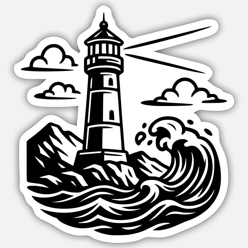 Leuchtturm Sticker Größe S (10 x 10 cm)