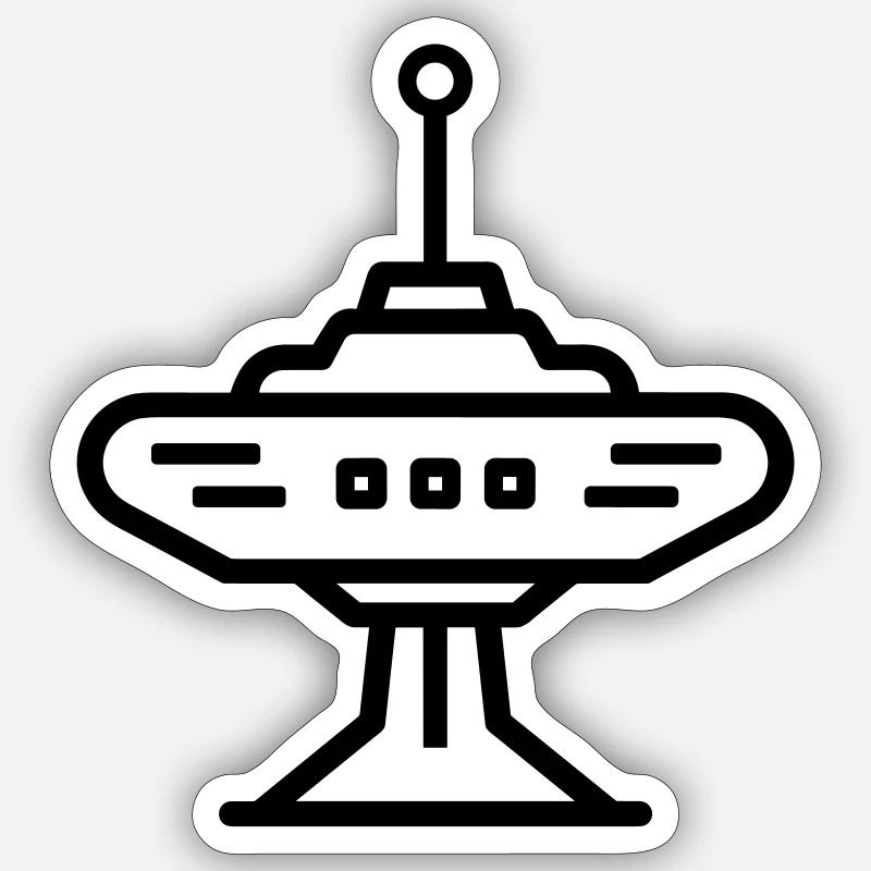 station spatiale Sticker taille S (10 x 10 cm)