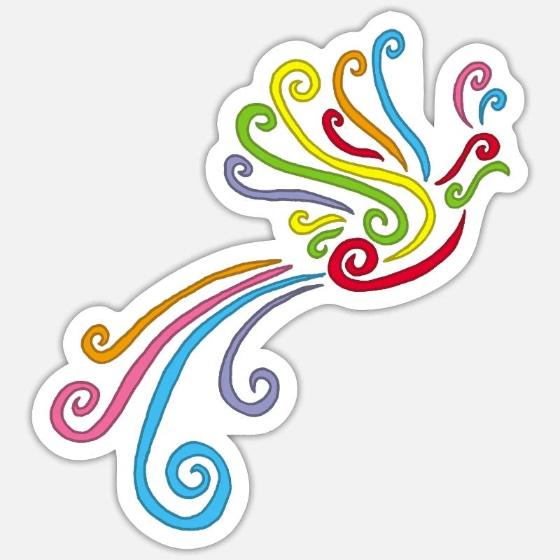Paradiesvogel - Sticker Größe S (10 x 10 cm) - Mattweiß