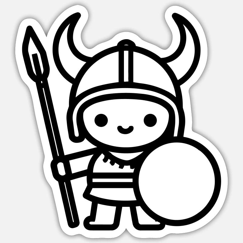 Krieger Sticker Größe S (10 x 10 cm)