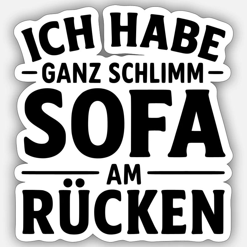 Mode Canapé Détendu Mode Dimanche Ambiance Tenue du dimanche - Sticker taille S (10 x 10 cm) - blanc mat