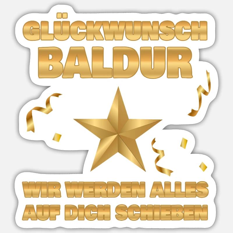 Kollegin Baldur Sticker Größe S (10 x 10 cm)