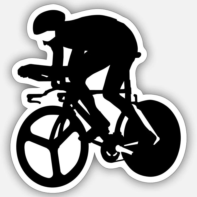 Coureur - Sticker taille S (10 x 10 cm) - blanc mat