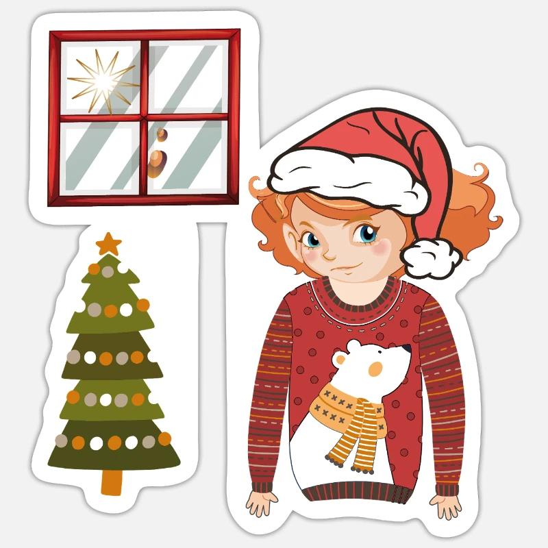 Winter magic - Sticker size S (10 x 10 cm) - white matte