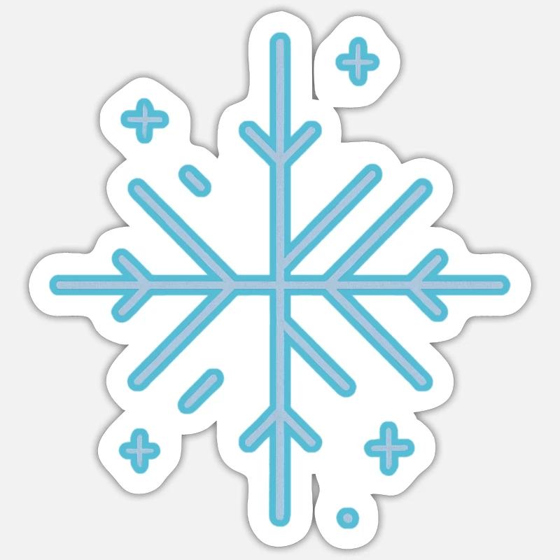 FLOCON DE NEIGE - Sticker taille S (10 x 10 cm) - blanc mat