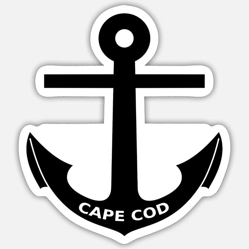 Cape Cod - Massachusetts - États-Unis - États-Unis - Sticker taille S (10 x 10 cm) - blanc mat