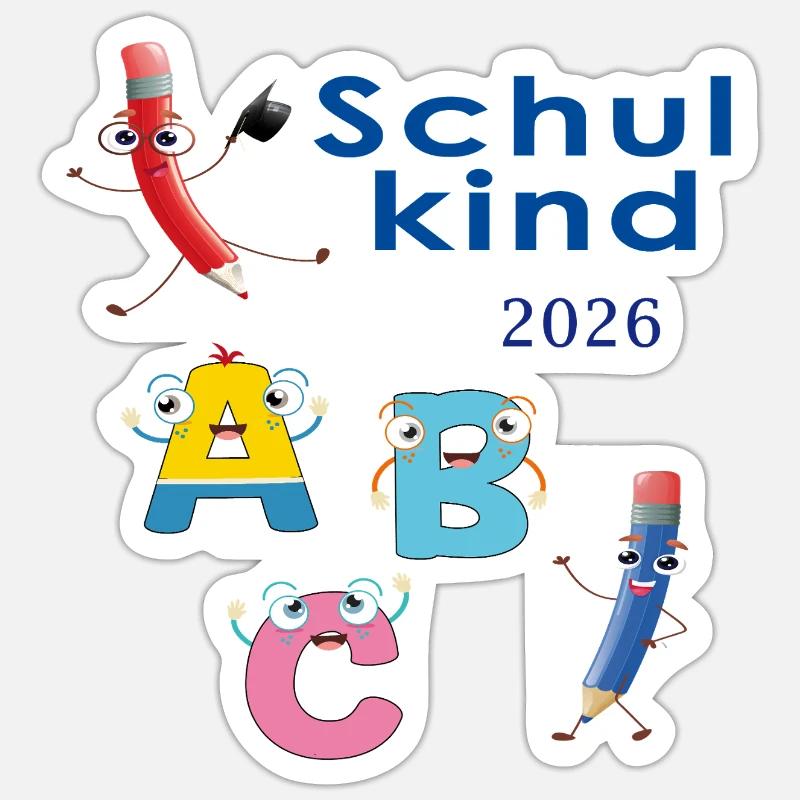 ABC Schuldkind 2026 - Sticker size S (10 x 10 cm) - white matte