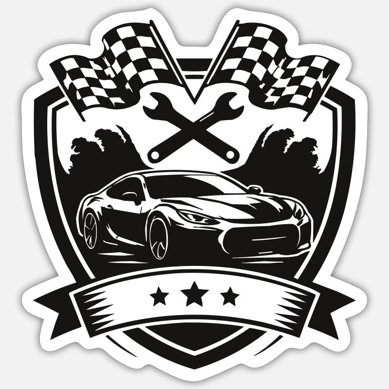 Auto KFZ Shield Logo - Sticker Größe S (10 x 10 cm) - Mattweiß