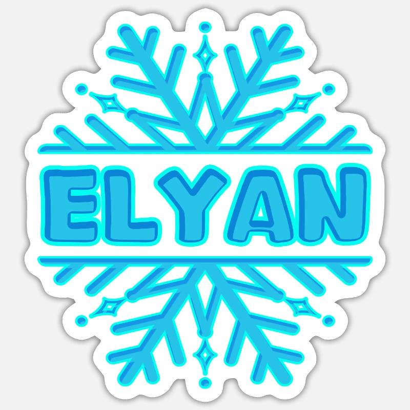Elyan - Sticker size S (10 x 10 cm) - white matte