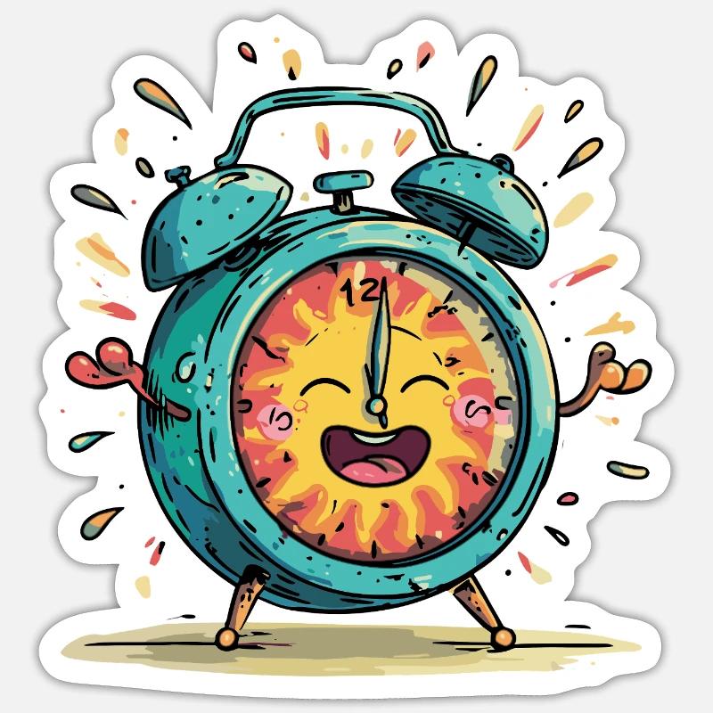 Sonnenwecker Jubelbild - Sticker Größe S (10 x 10 cm) - Mattweiß