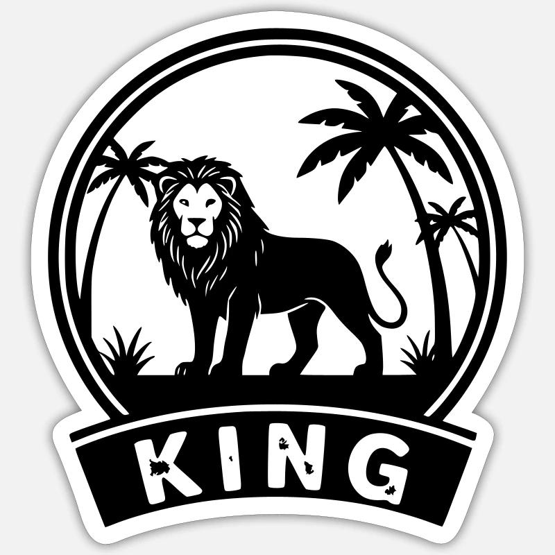 lion - Sticker size S (10 x 10 cm) - white matte