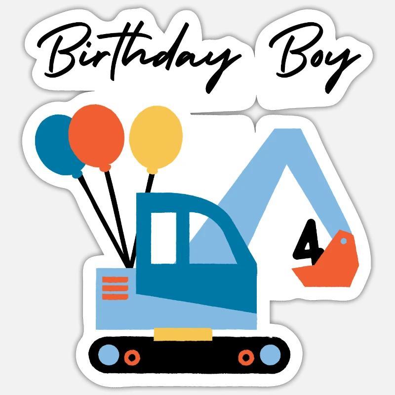 Light excavator Sticker size S (10 x 10 cm)
