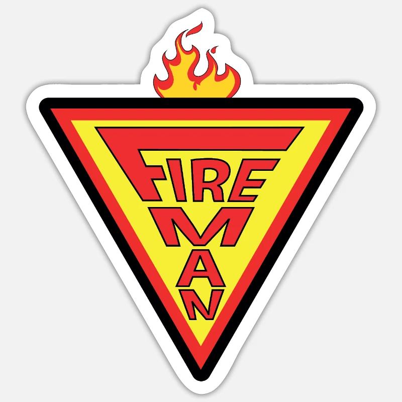 Fireman - Sticker Größe S (10 x 10 cm) - Mattweiß