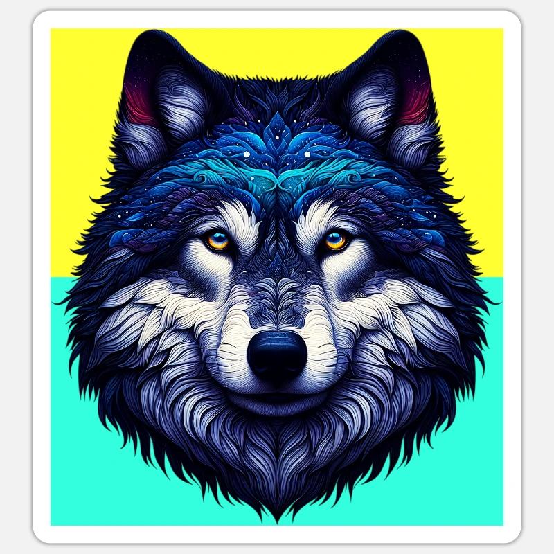 Wolf - Sticker size S (10 x 10 cm) - white matte