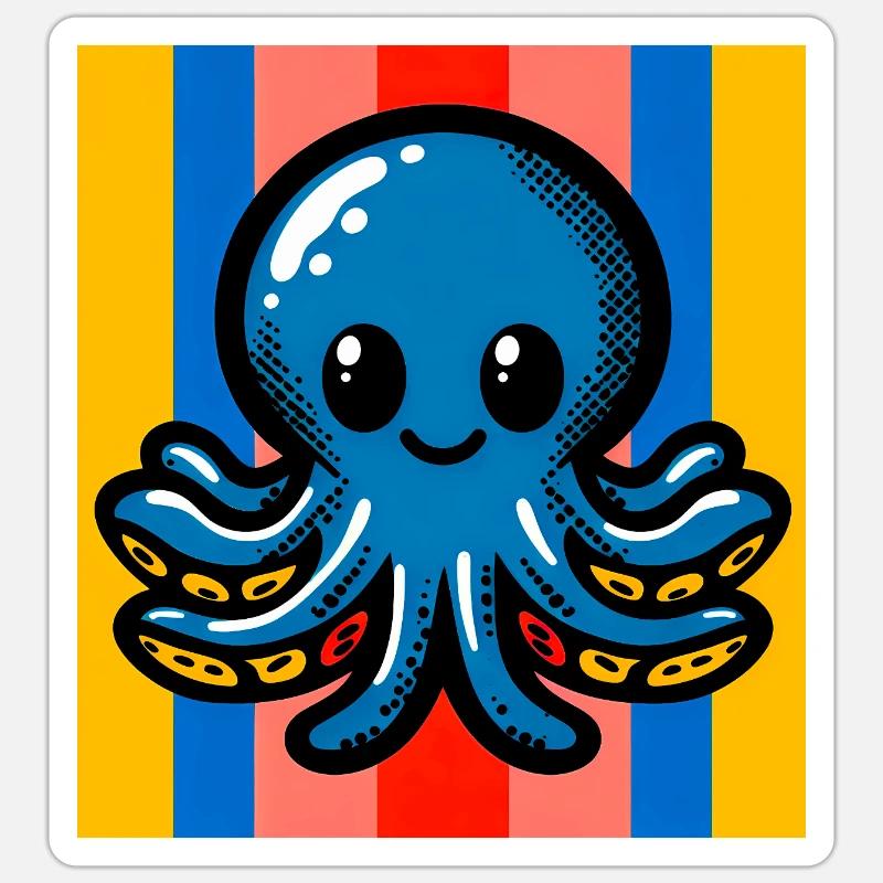 Octopus Sticker size S (10 x 10 cm)