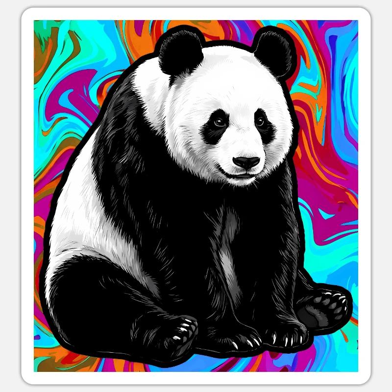 panda - Sticker size S (10 x 10 cm) - white matte