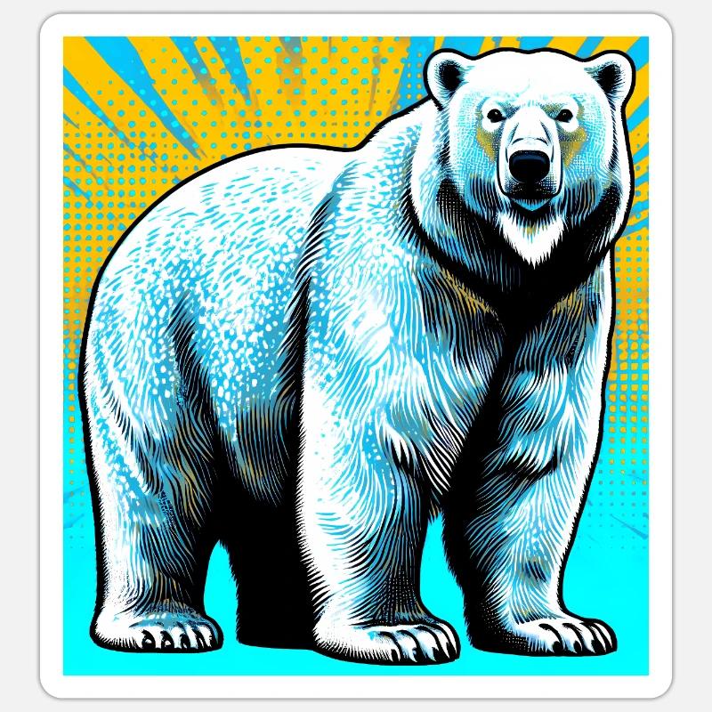 polar bear Sticker size S (10 x 10 cm)