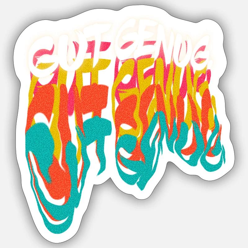 Buntes Graffiti Statement Sticker Größe S (10 x 10 cm)