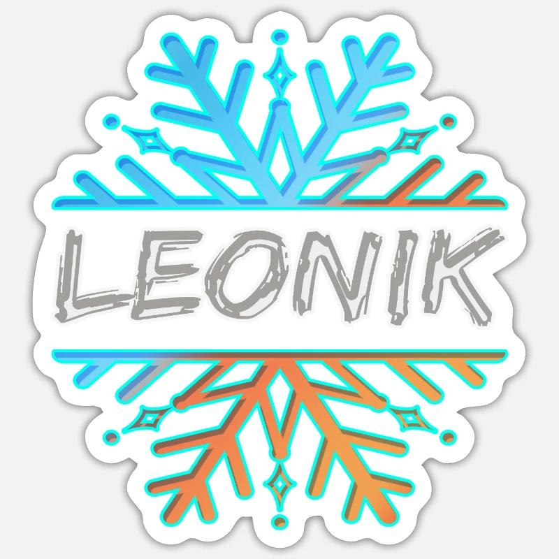 Cadeau pour Leonik - Sticker taille S (10 x 10 cm) - blanc mat
