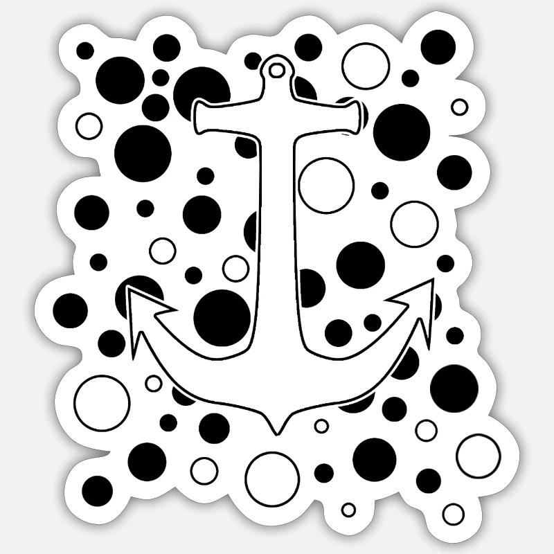 Anker Hambourg - Sticker taille S (10 x 10 cm) - blanc mat