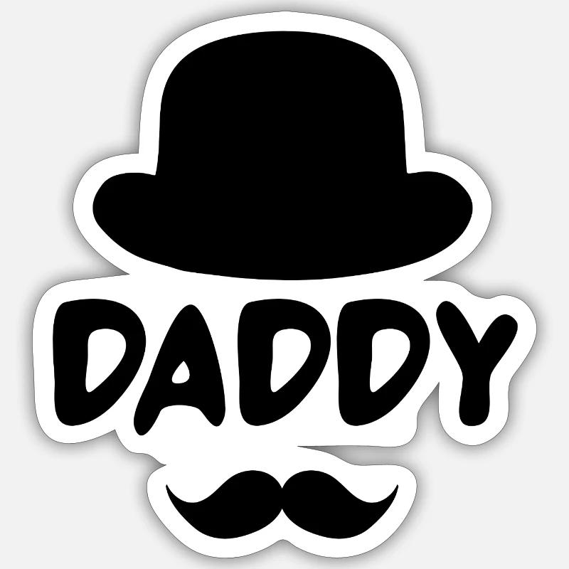 BESTER DAD - Sticker Größe S (10 x 10 cm) - Mattweiß