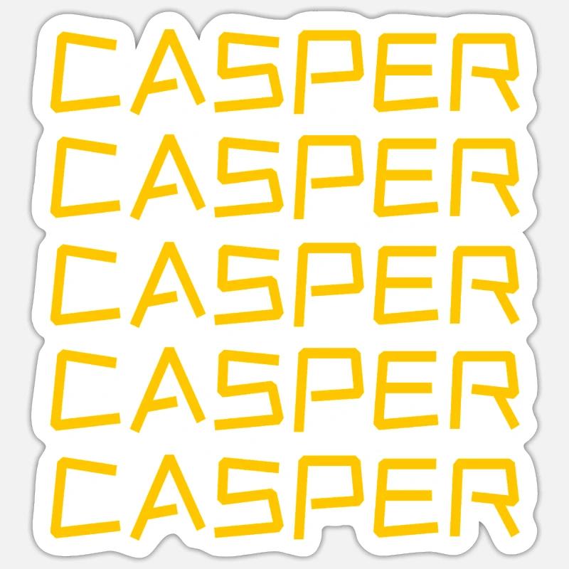 Junge Casper - Sticker Größe S (10 x 10 cm) - Mattweiß