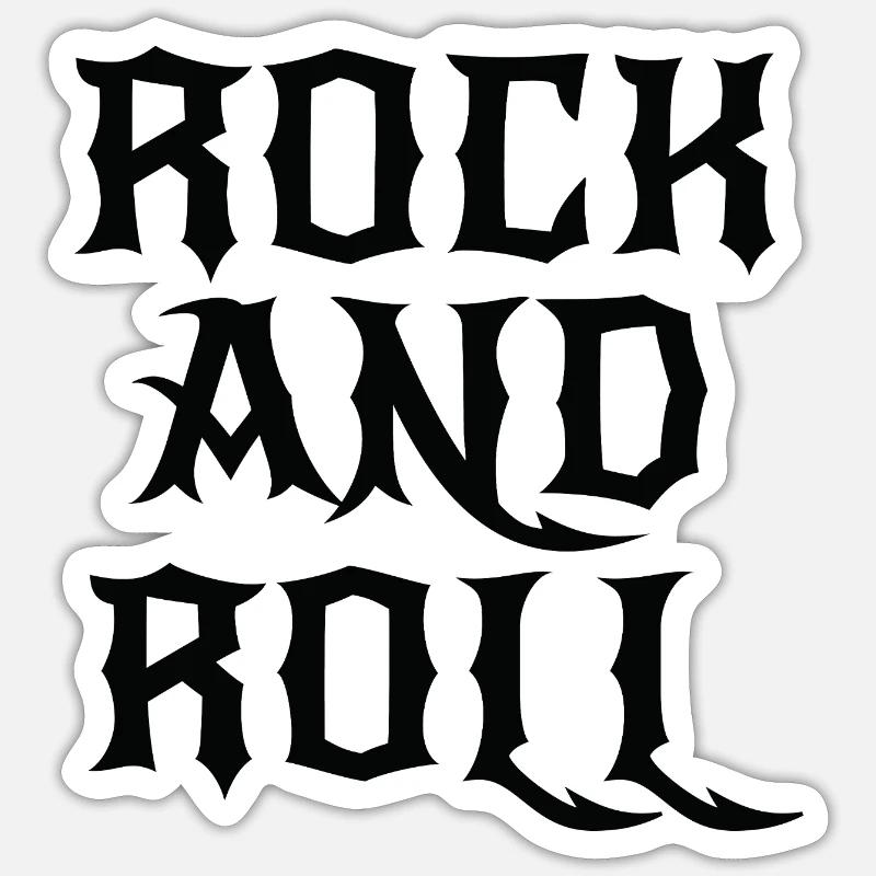 Gothic Rock and Roll logo - Sticker size S (10 x 10 cm) - white matte
