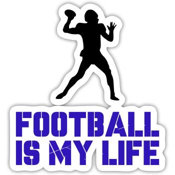 Football is my Life - Sticker size S (10 x 10 cm) - white matte - Front