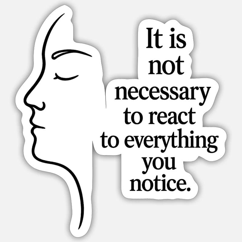 Observation sans réaction - Sticker taille S (10 x 10 cm) - blanc mat