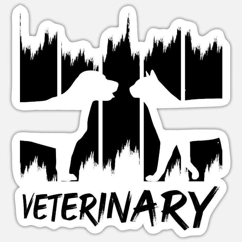veterinary - Sticker size S (10 x 10 cm) - white matte
