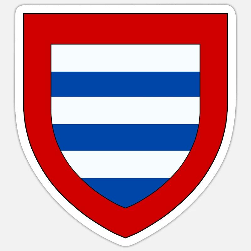 Wappen der Goële - Sticker Größe S (10 x 10 cm) - Mattweiß