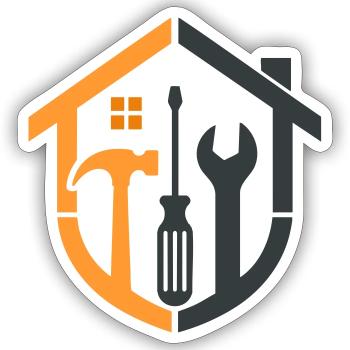 Caretaker Coat of Arms – Craftsman Logo - Sticker size S (10 x 10 cm) - white matte - Front