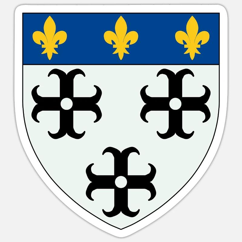Blason de Moulins - Sticker taille S (10 x 10 cm) - blanc mat