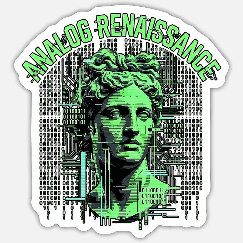 Analog Renaissance Tech - Sticker size S (10 x 10 cm) - white matte
