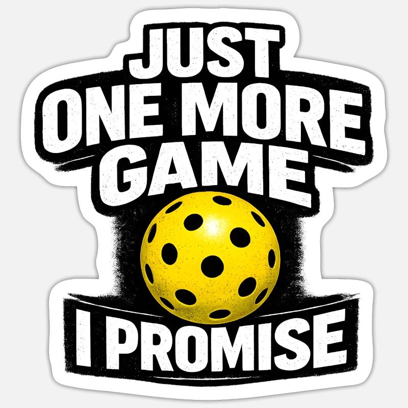 Nur noch ein Spiel, ich verspreche - Sticker Größe S (10 x 10 cm) - Mattweiß
