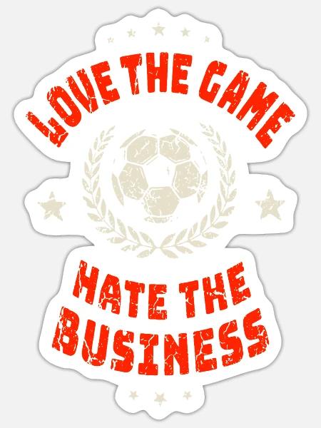Fußball Football Soccer Love Fanshirt Statement - Sticker Größe S (10 x 10 cm) - Mattweiß