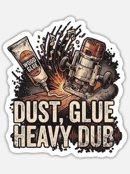 Soundsystem Producer Heavy Dub - Sticker Größe S (10 x 10 cm) - Mattweiß